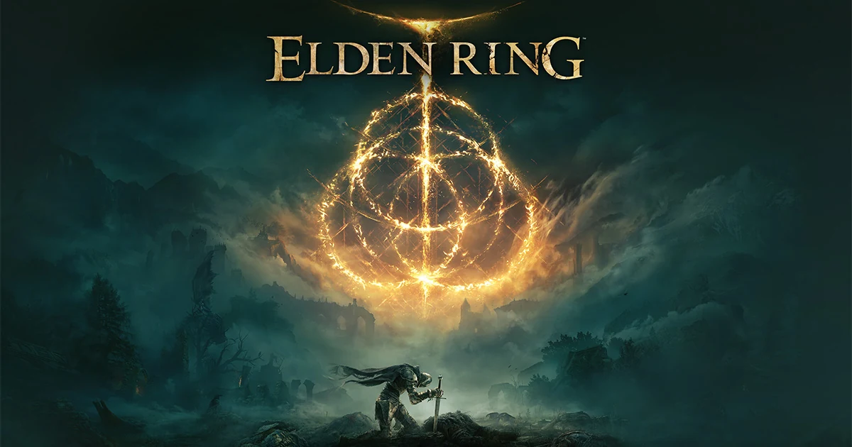 Official Elden Ring key art showing the Tarnished beneath the glowing Elden Ring